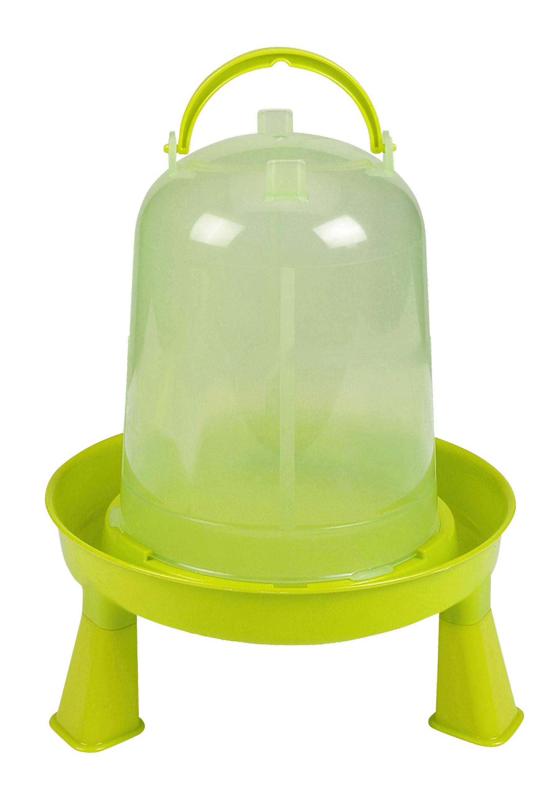 Abreuvoir en plastique + pied, vert claire, en plasique 3L