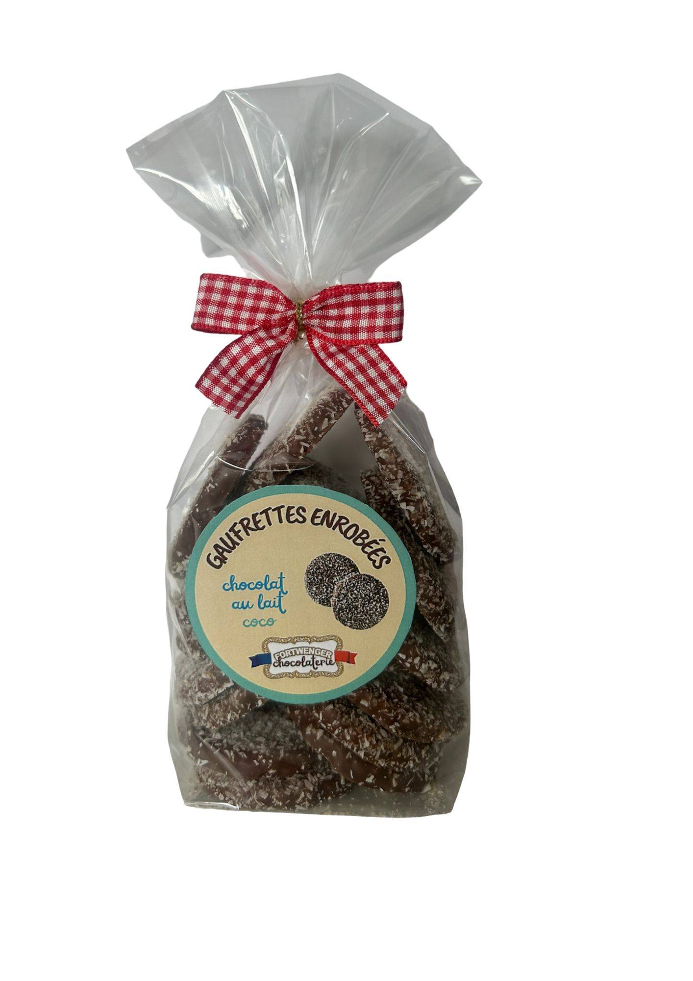 Fortwenger - Gaufrettes enrobées de chocolat au lait et coco 150 g - Fortwenger
