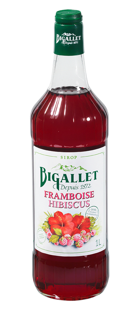 Bigallet - Sirop framboise - hibiscus 1 L - Bigallet