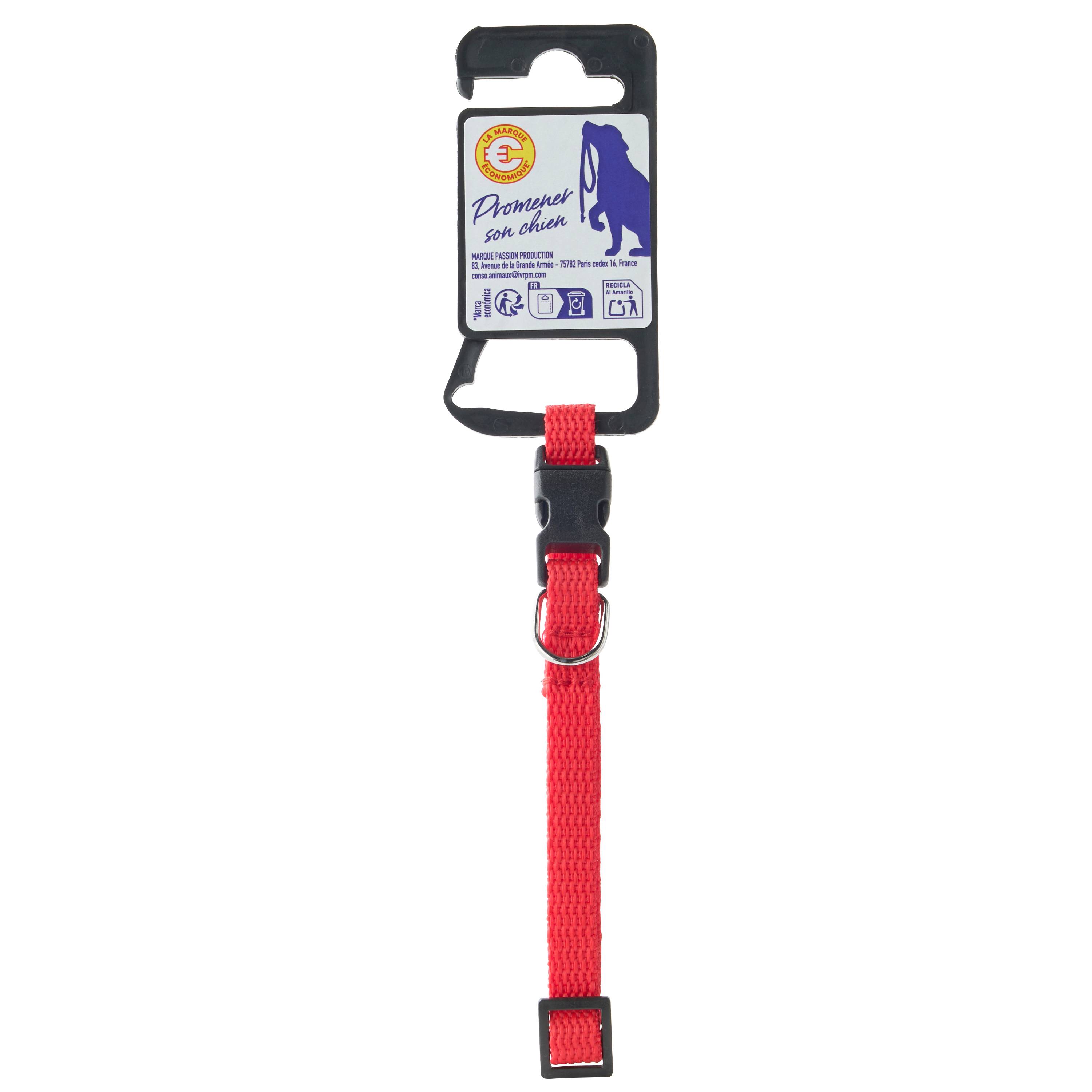 Marque Economique - Collier en nylon rouge pour chien – Taille S 10 mm - Image 2