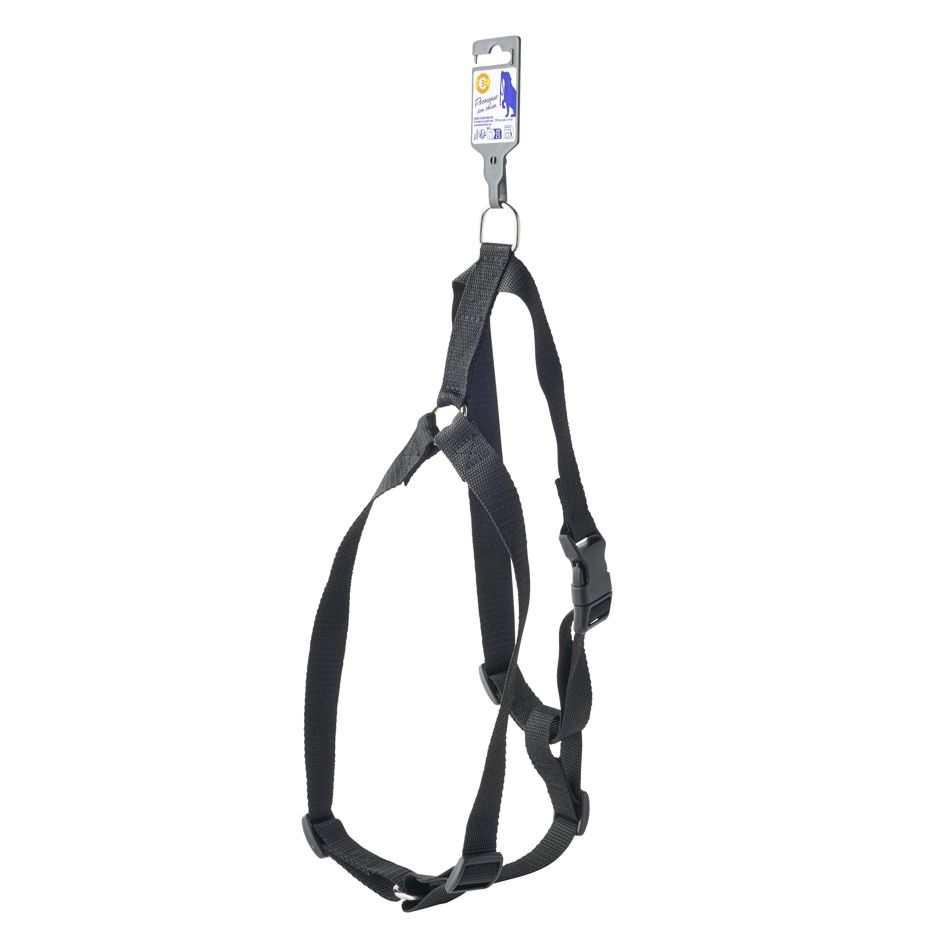 Marque Economique - Arnés de nailon negro para perro – Tamaño XL 25 mm - Imagen 1