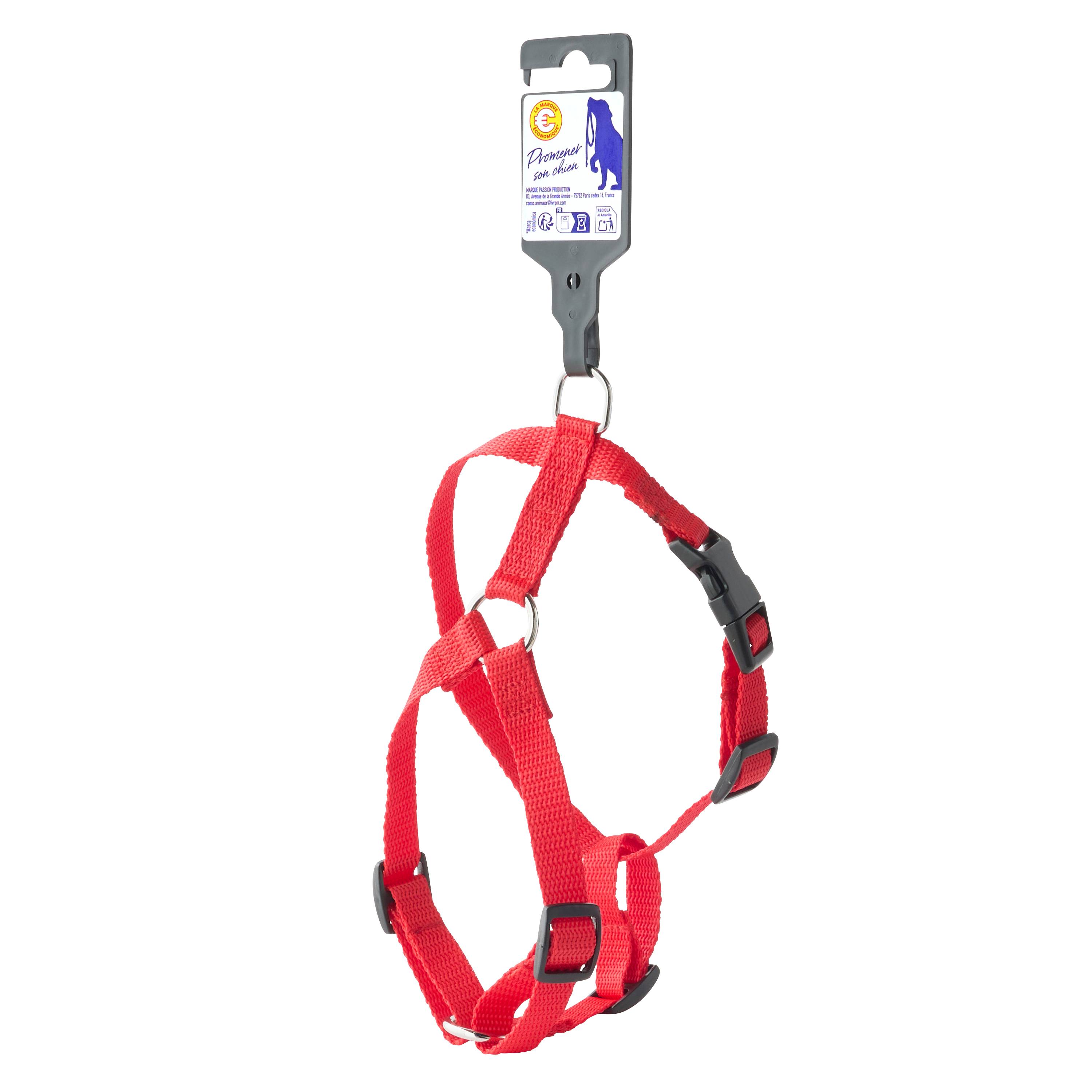 Marque Economique - Arnés de nylon rojo para perro – Tamaño M 15 mm - Imagen 4