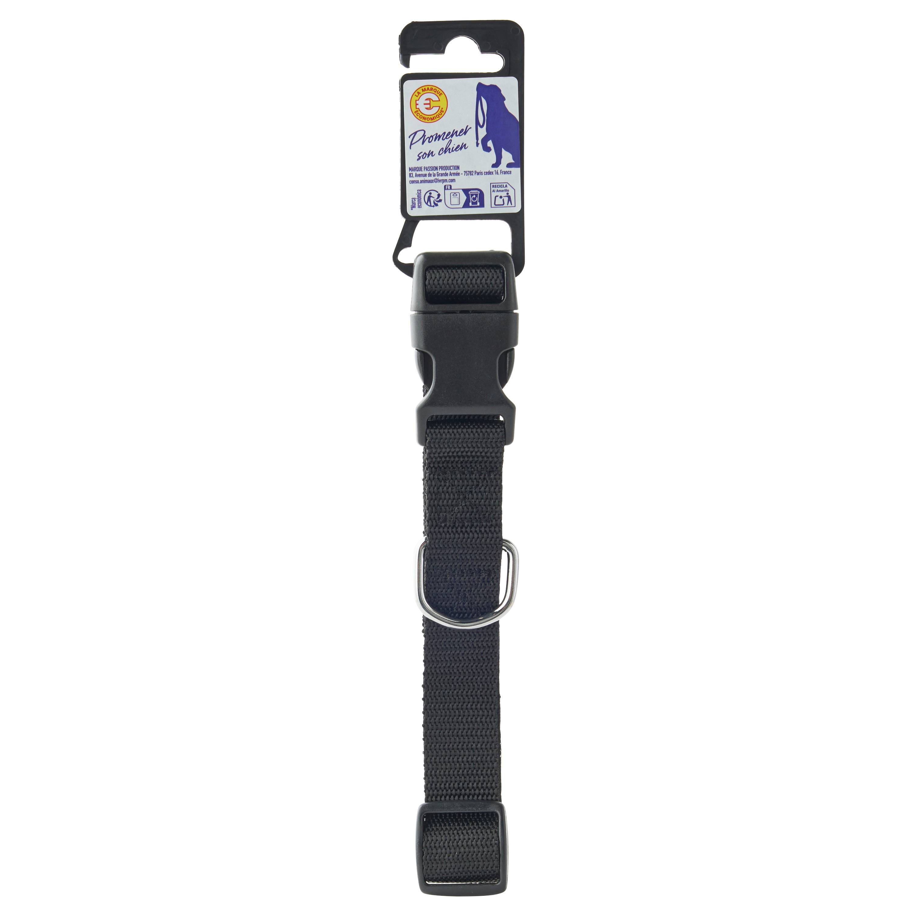 Marque Economique - Collar de nylon negro para perro – Tamaño XL 25 mm - Imagen 2