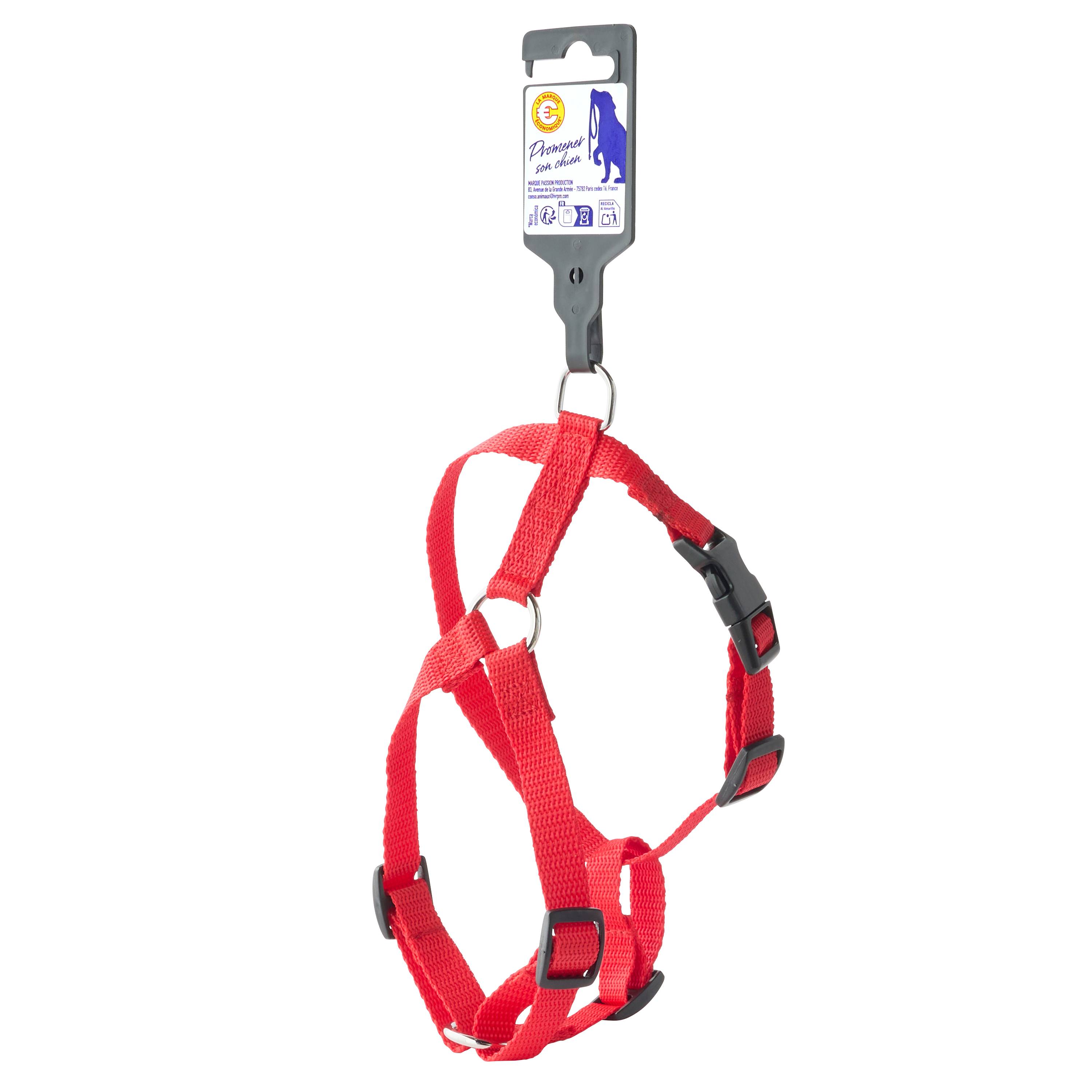 Marque Economique - Arnés de nylon rojo para perro – Tamaño L 20 mm - Imagen 3