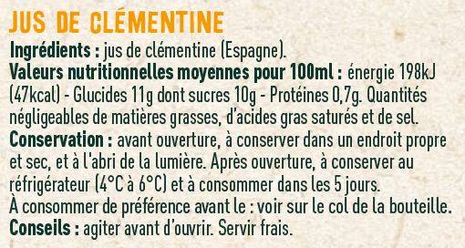 Les Sens du Terroir - Jus de clémentine 1 L - Les Sens du Terroir - Imagen 2