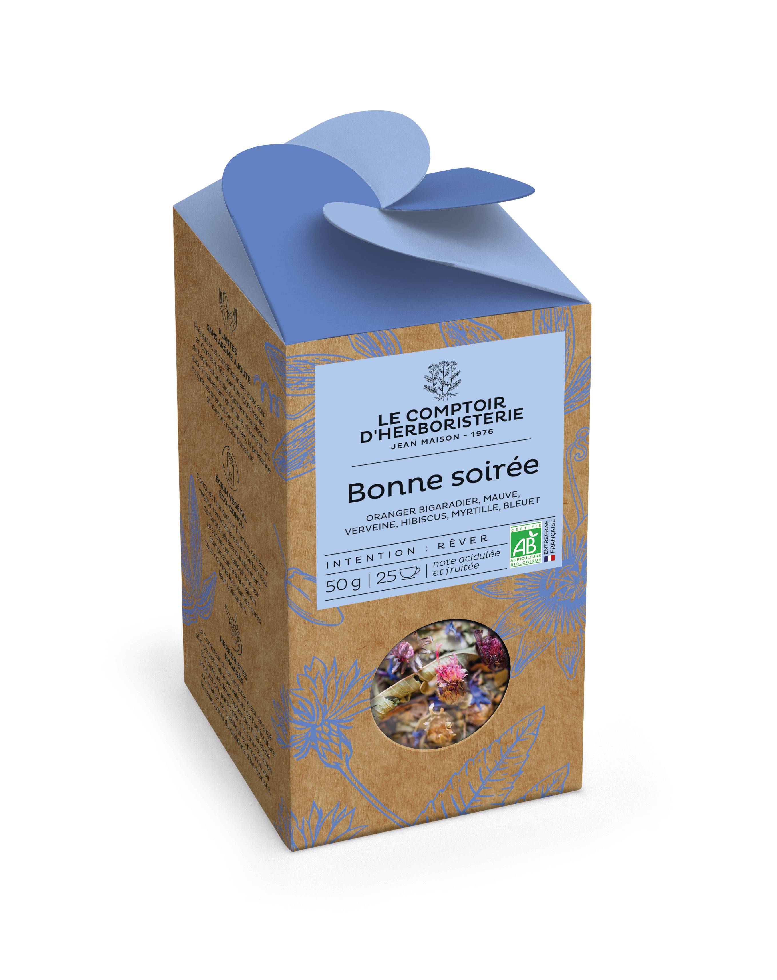 Le Comptoir D'Herboristerie - Tisane Bonne Soirée BIO 50 g - Le Comptoir d'Herboristerie
