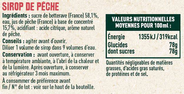 Les Sens du Terroir - Sirop de pêche 70 cl - Les Sens du Terroir - Imagen 2