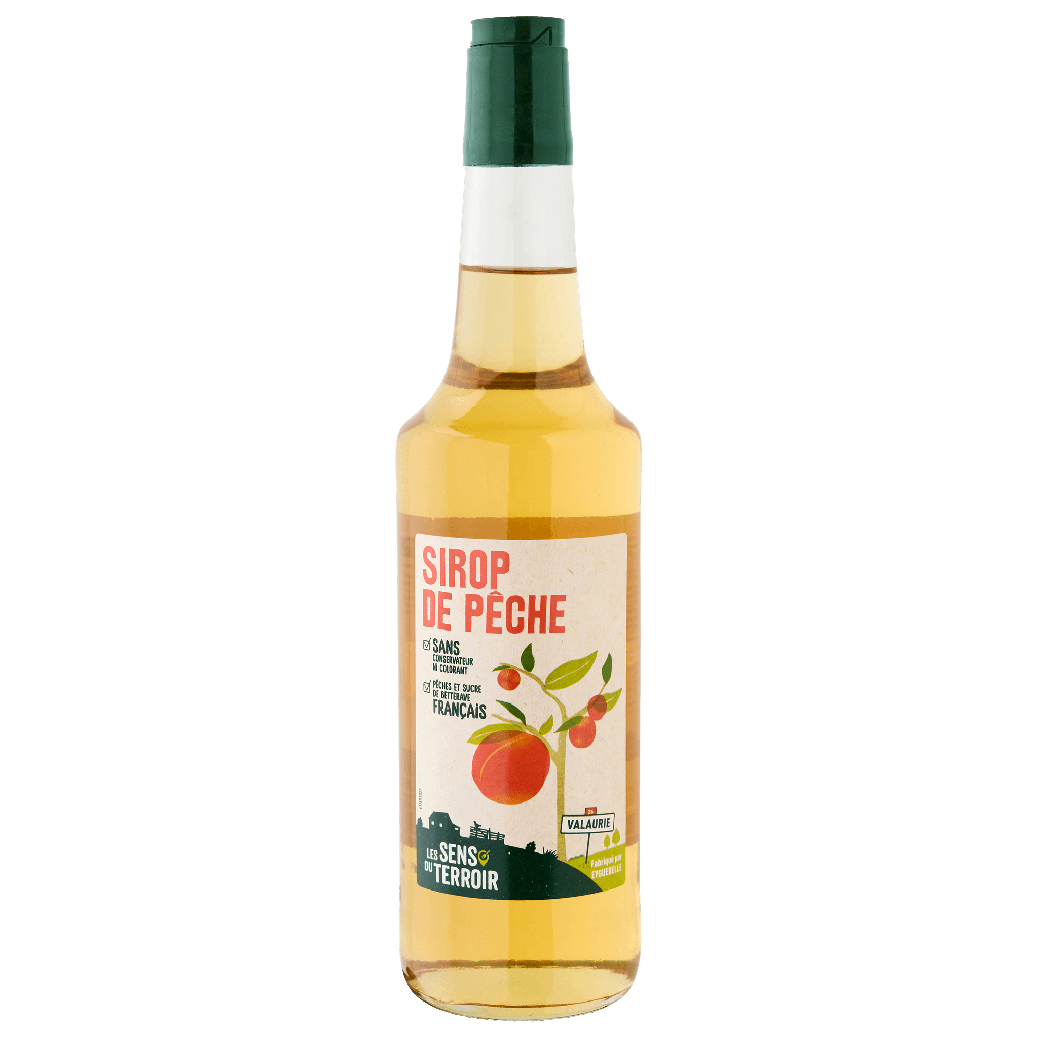 Les Sens du Terroir - Sirop de pêche 70 cl - Les Sens du Terroir