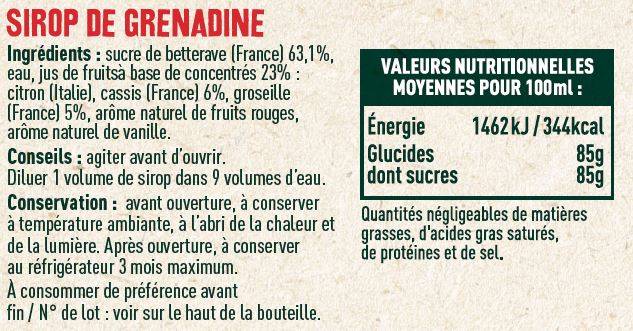 Les Sens du Terroir - Jarabe de granadina 70 cl - Les Sens du Terroir - Imagen 2