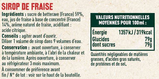 Les Sens du Terroir - Sirop de fraise 70 cl - Les Sens du Terroir - Imagen 2