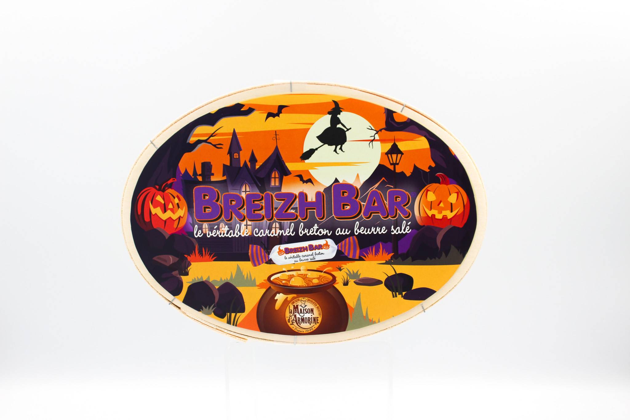 Breizh Bar halloween caramels tendres au beurre salé bio boite bois 200 g - LA MAISON D'AMORINE