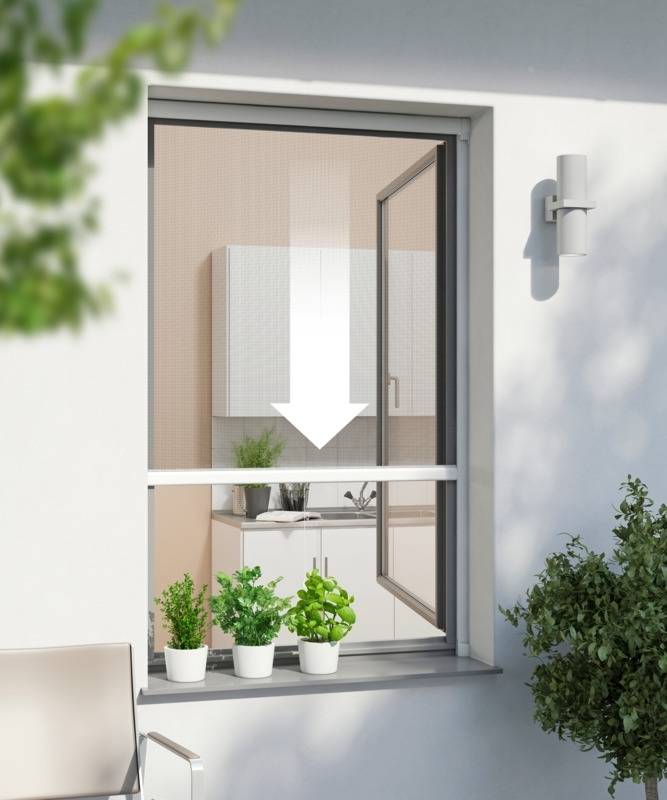 Enrouleur fenêtre moustiquaire alu blanc L.160 x l.130 cm - Insect Protect