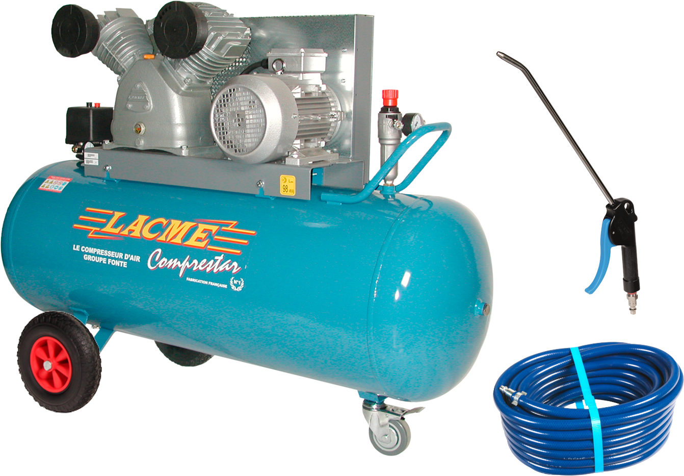 Lacme - Compresseur mobile Comprestar 36V200T - 36 m³/h triphasé - 200 litres - 11 bar - LACMÉ - Image 5