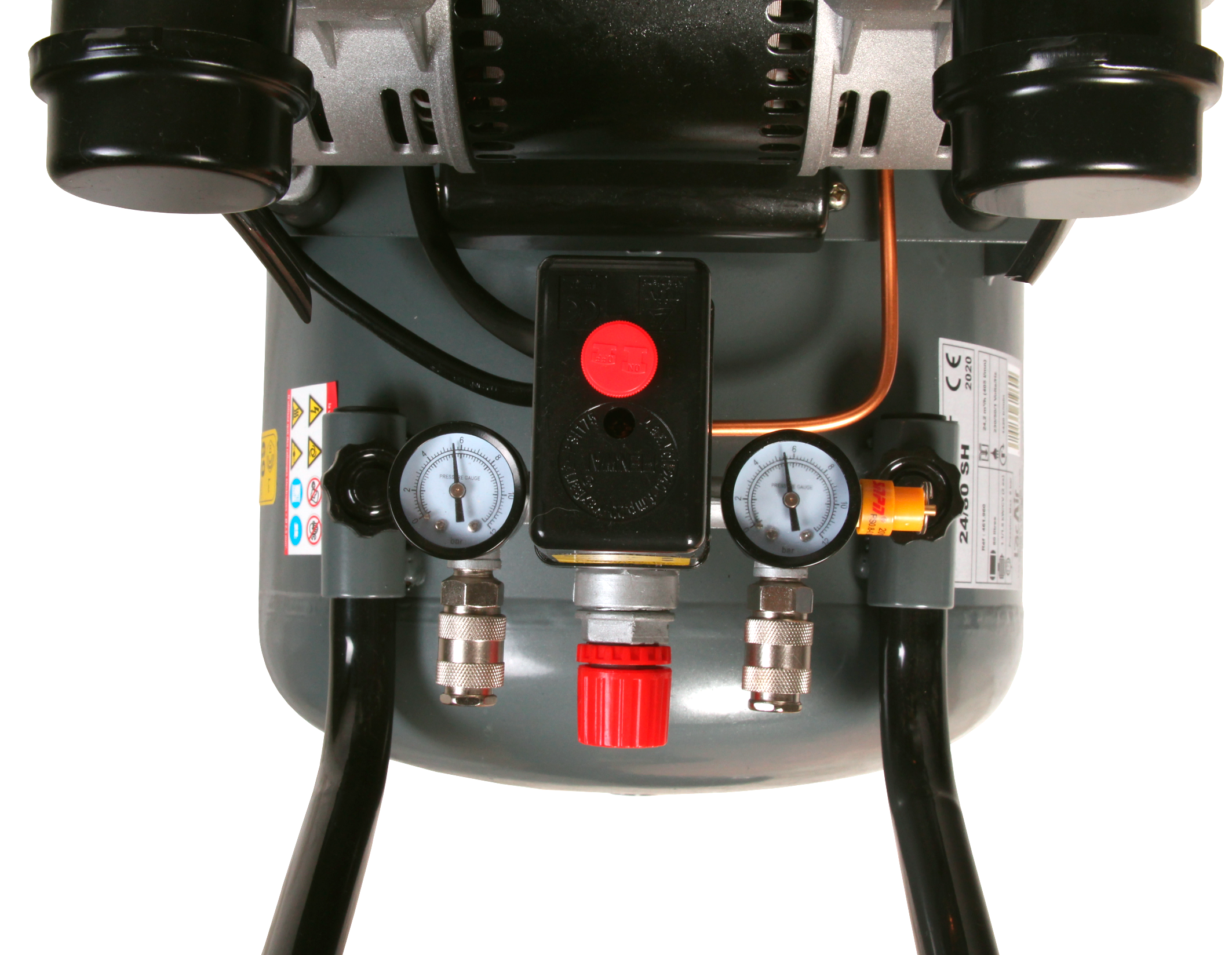 Lacme - Compresseur mobile SILENT 24/80 SH - 24 m³/h monophasé - 80 litres - 8 bar - LACMÉ - Image 2