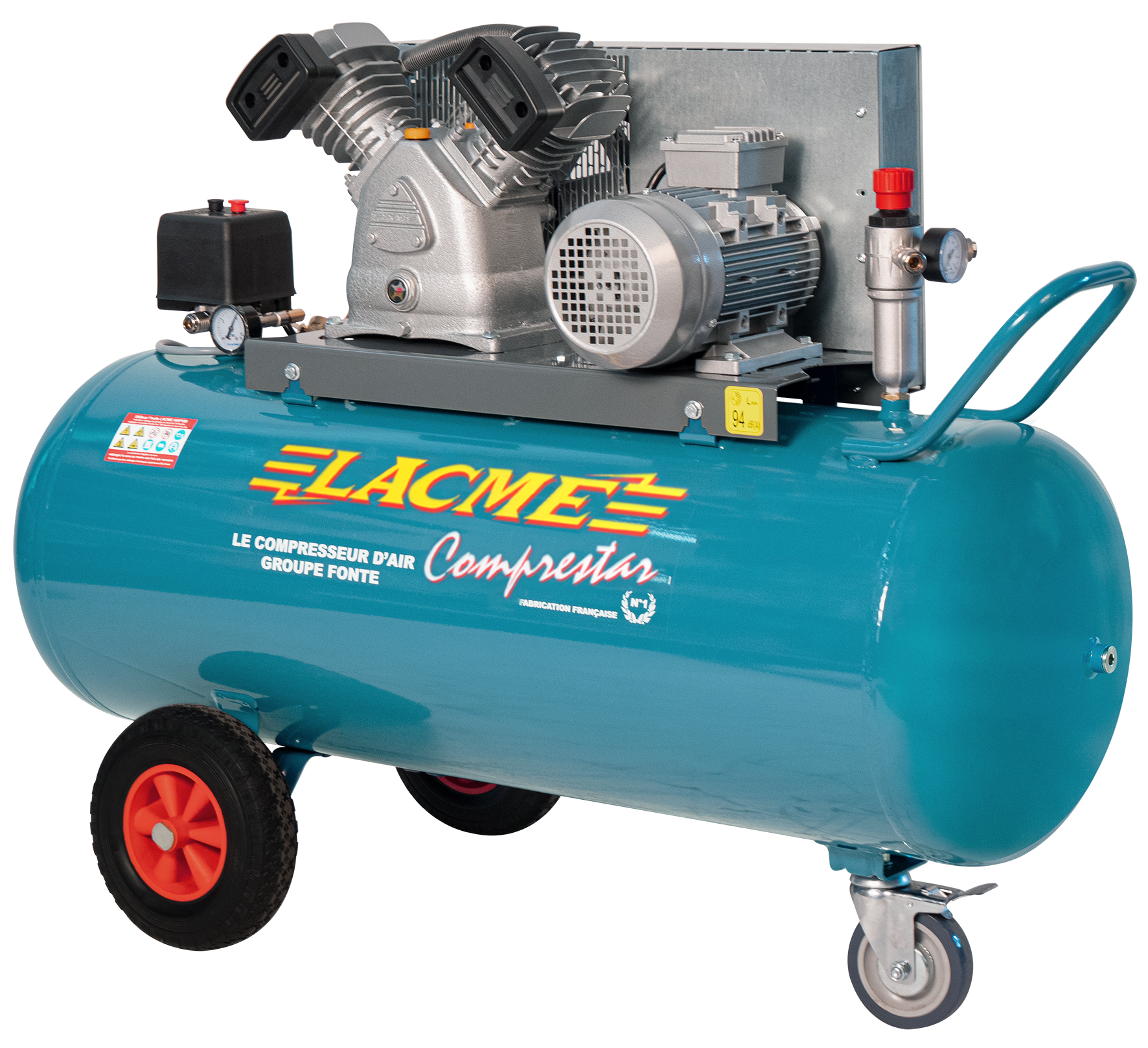 Lacme - Compresseur mobile Comprestar 27V150T - 27 m³/h triphasé - 150 litres - 11 bar - LACMÉ - Image 2