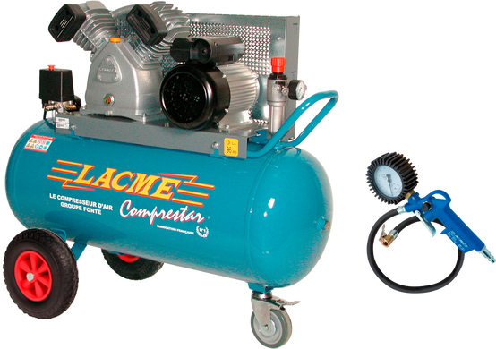 Lacme - Compresseur mobile Comprestar 23V100M - 23m³/h monophasé - 100 litres - 11 bar - LACMÉ - Image 3