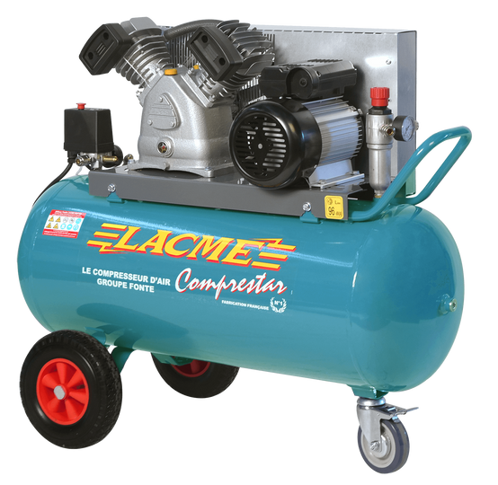 Lacme - Compresseur mobile Comprestar 23V100M - 23m³/h monophasé - 100 litres - 11 bar - LACMÉ - Image 1