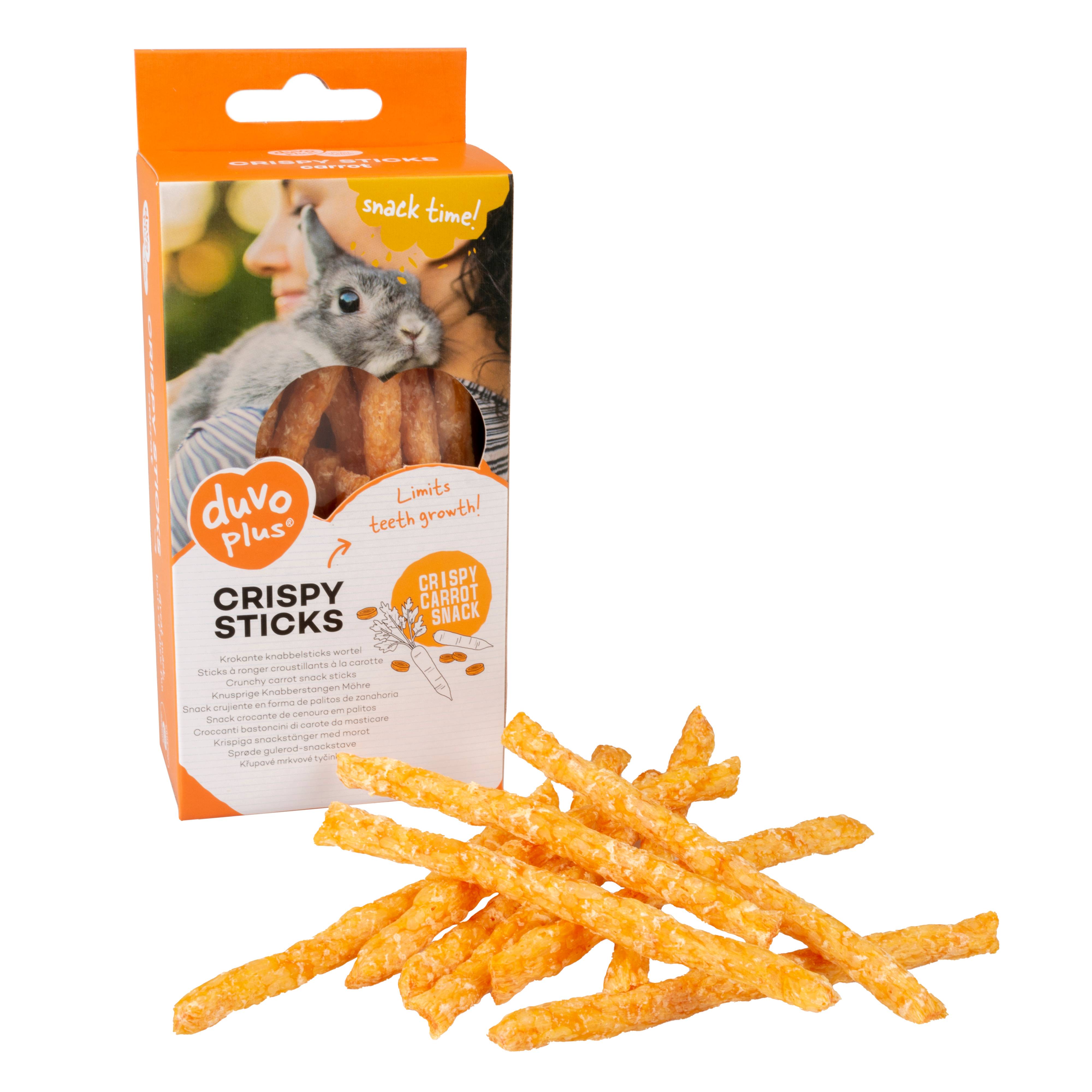 Duvo+ - Bâtonnets à ronger croustillants carotte 50g orange