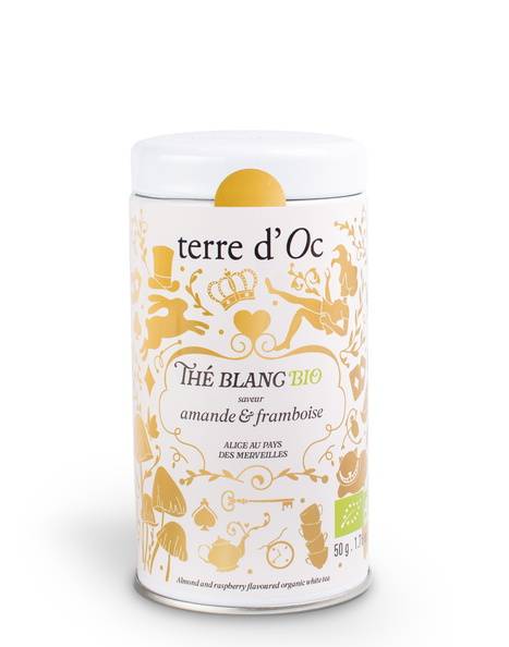 Terre d'Oc - Thé blanc BIO amande et framboise 30 g - Terre d'Oc