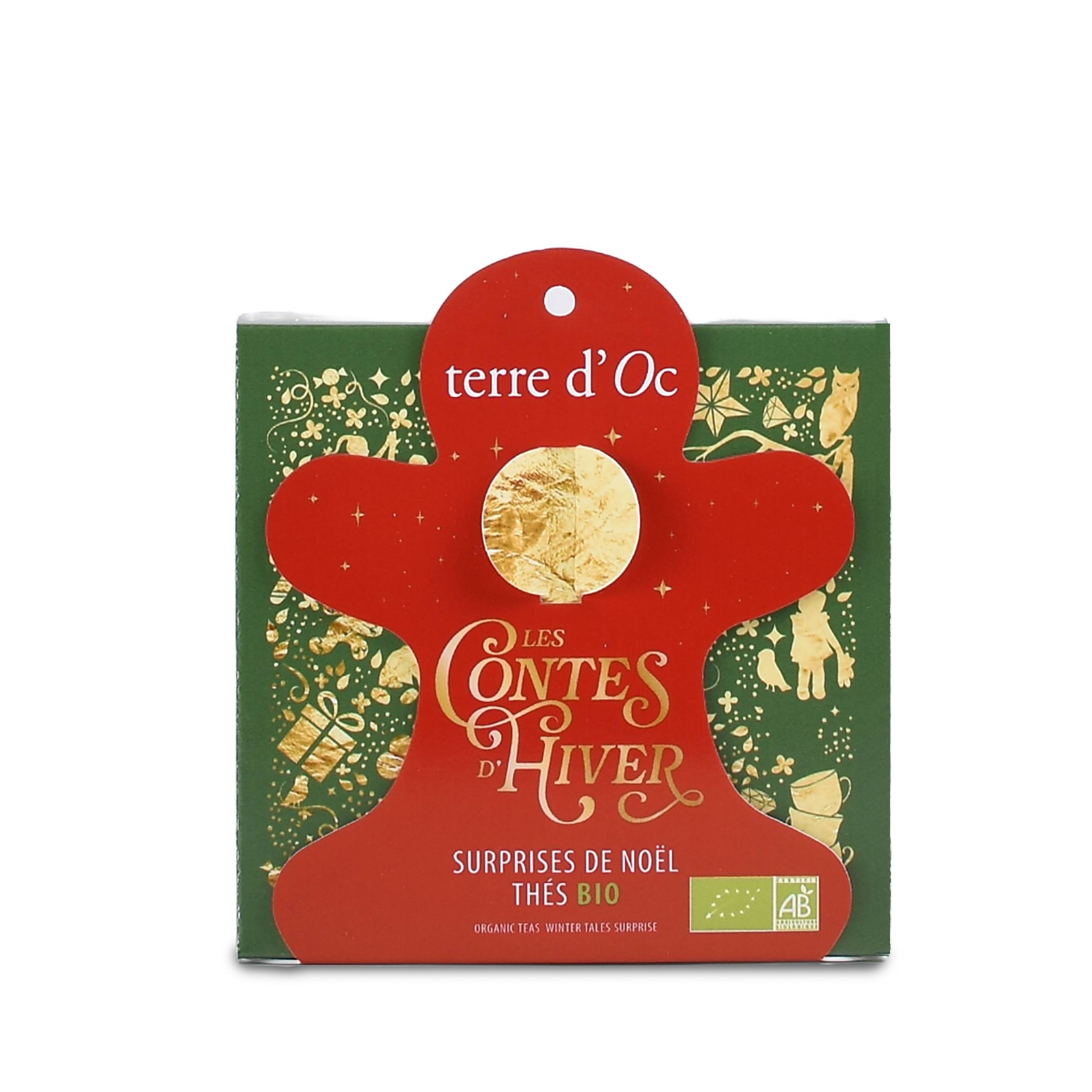 Terre d'Oc - Pochette surprise gingerman  6 sachets de thés et  infusions BIO - Terre d'Oc