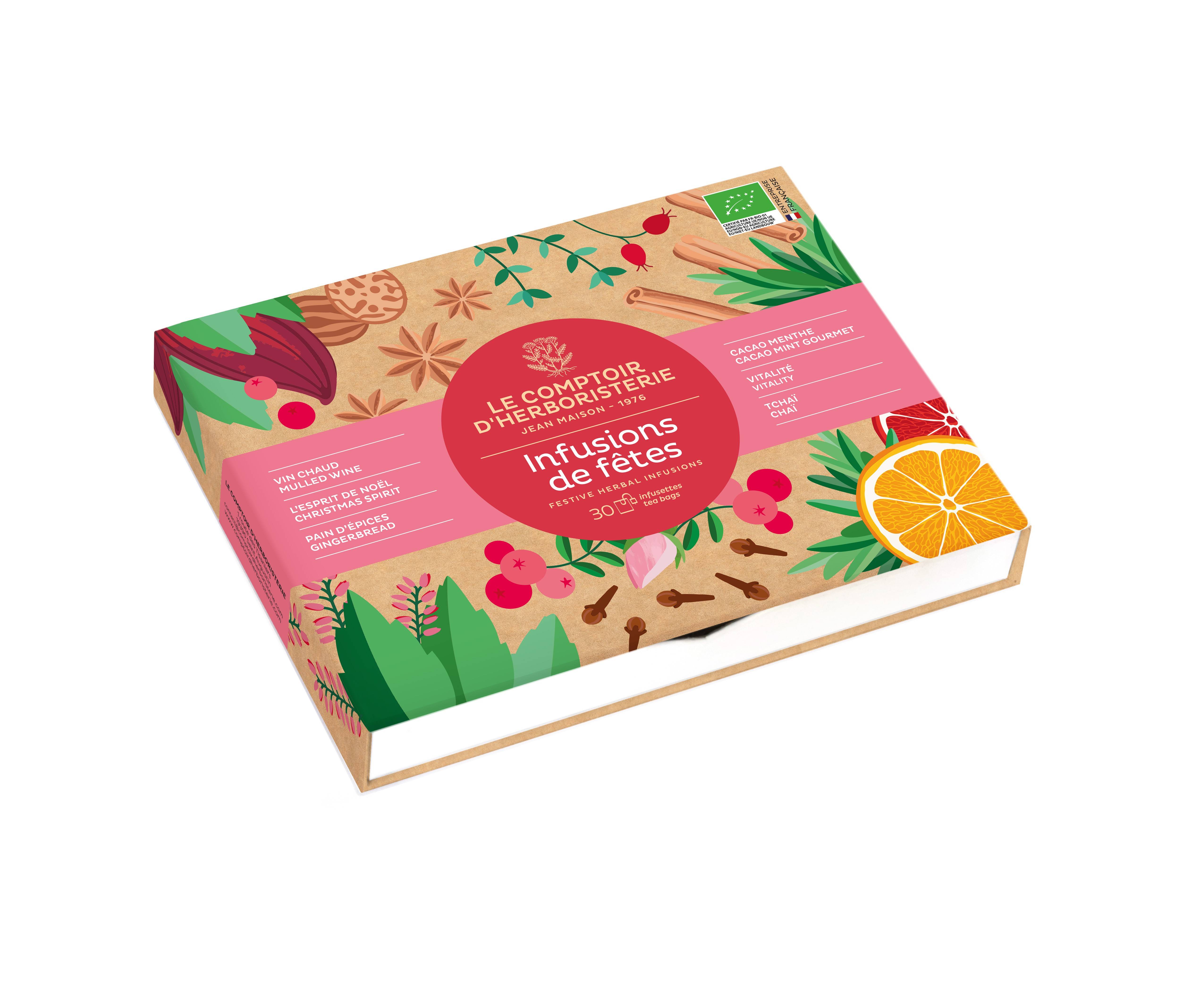 Le Comptoir D'Herboristerie - Coffret 6 infusions de Noël BIO (x30) 36 g - Le Comptoir d'Herboristerie - Imagen 1