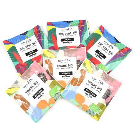 Terre d'Oc - Coffret assortiment 42 sachets thés et tisanes BIO aux huiles essentielles - 65,8 g - Terre d'Oc - Image 4