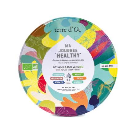 Terre d'Oc - Coffret assortiment 42 sachets thés et tisanes BIO aux huiles essentielles - 65,8 g - Terre d'Oc - Image 3