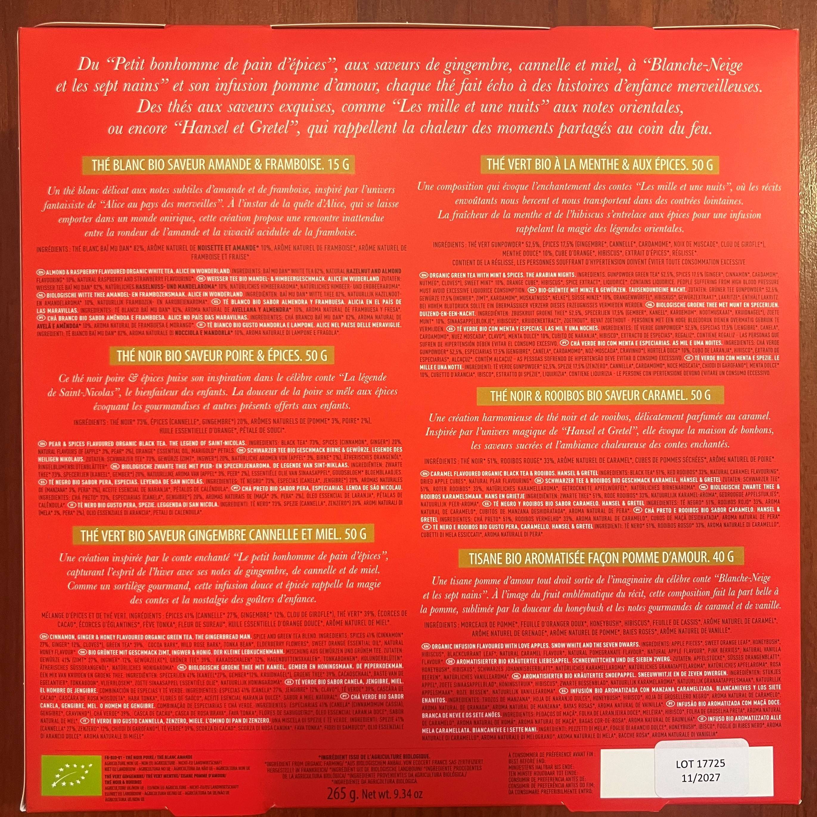Terre d'Oc - Coffret assortiment de 6 boîtes de thés BIO de Noël - Terre d'Oc - Imagen 3
