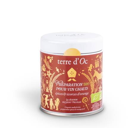 Terre d'Oc - Préparation BIO pour vin chaud épices et écorces d’orange 120 g - Terre d'Oc