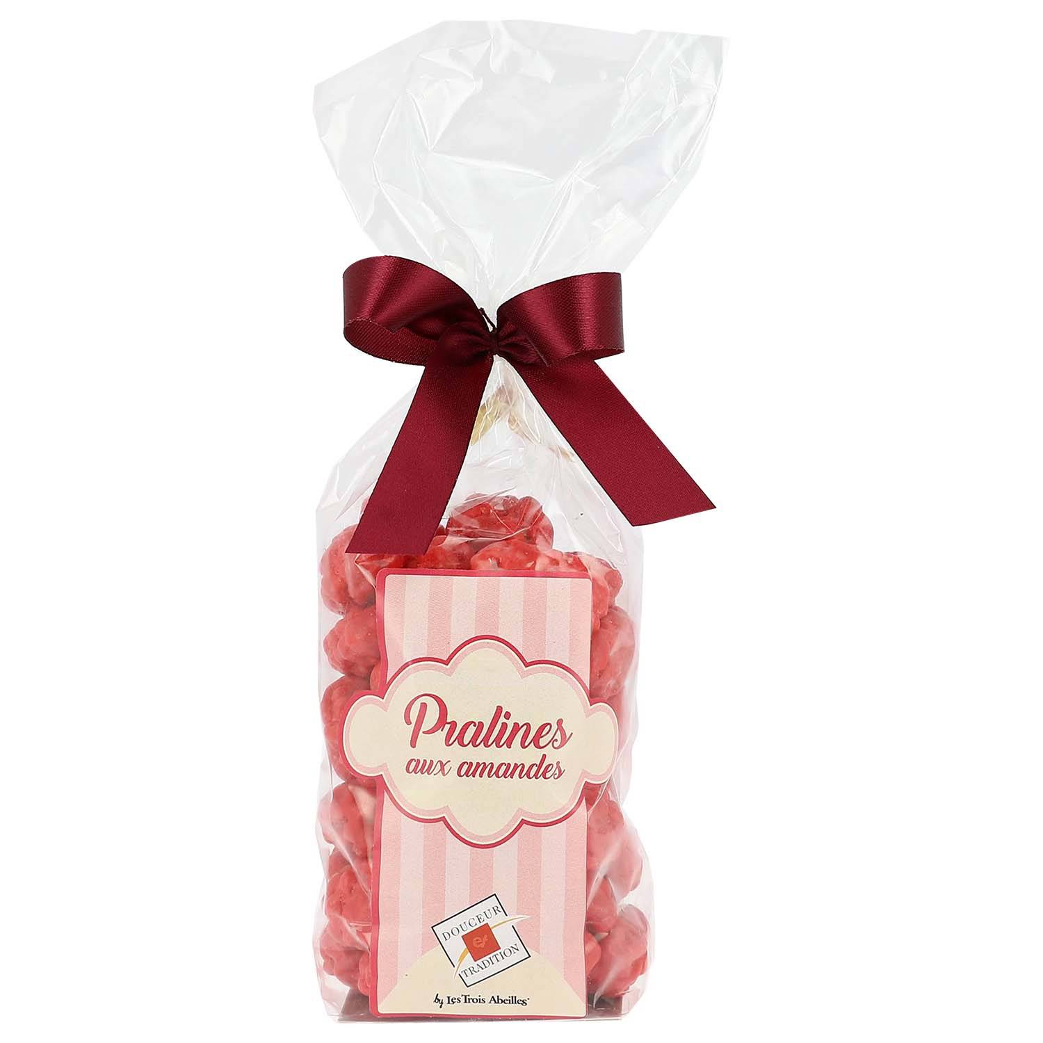 Les Trois Abeilles - Sachet pralines rouges aux amandes  200 g - Les Trois Abeilles