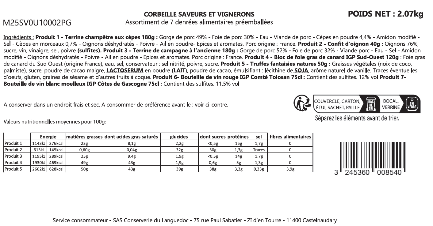 Près des Gourmets - Coffret "Saveurs et vignerons" - Près des gourmets - Imagen 3
