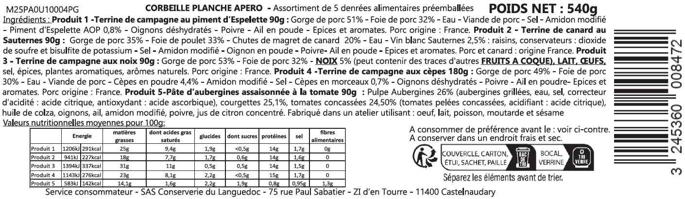 Près des Gourmets - Caja "Tabla de aperitivo" - Cerca de los gourmets - Imagen 2