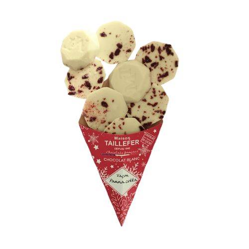 Maison Taillefer - Chocolat blanc façon panna cotta cornet 65 g  - Maison Taillefer