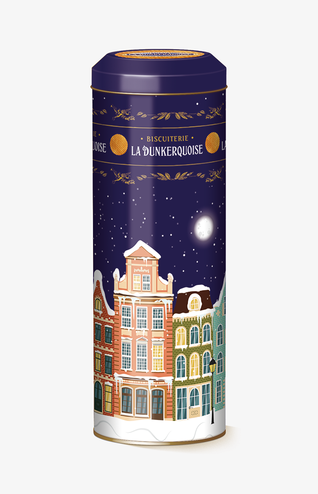 La Dunkerquoise - Tubo "Invierno" Galletas Finas Pura Mantequilla 400g - La Dunkerquoise