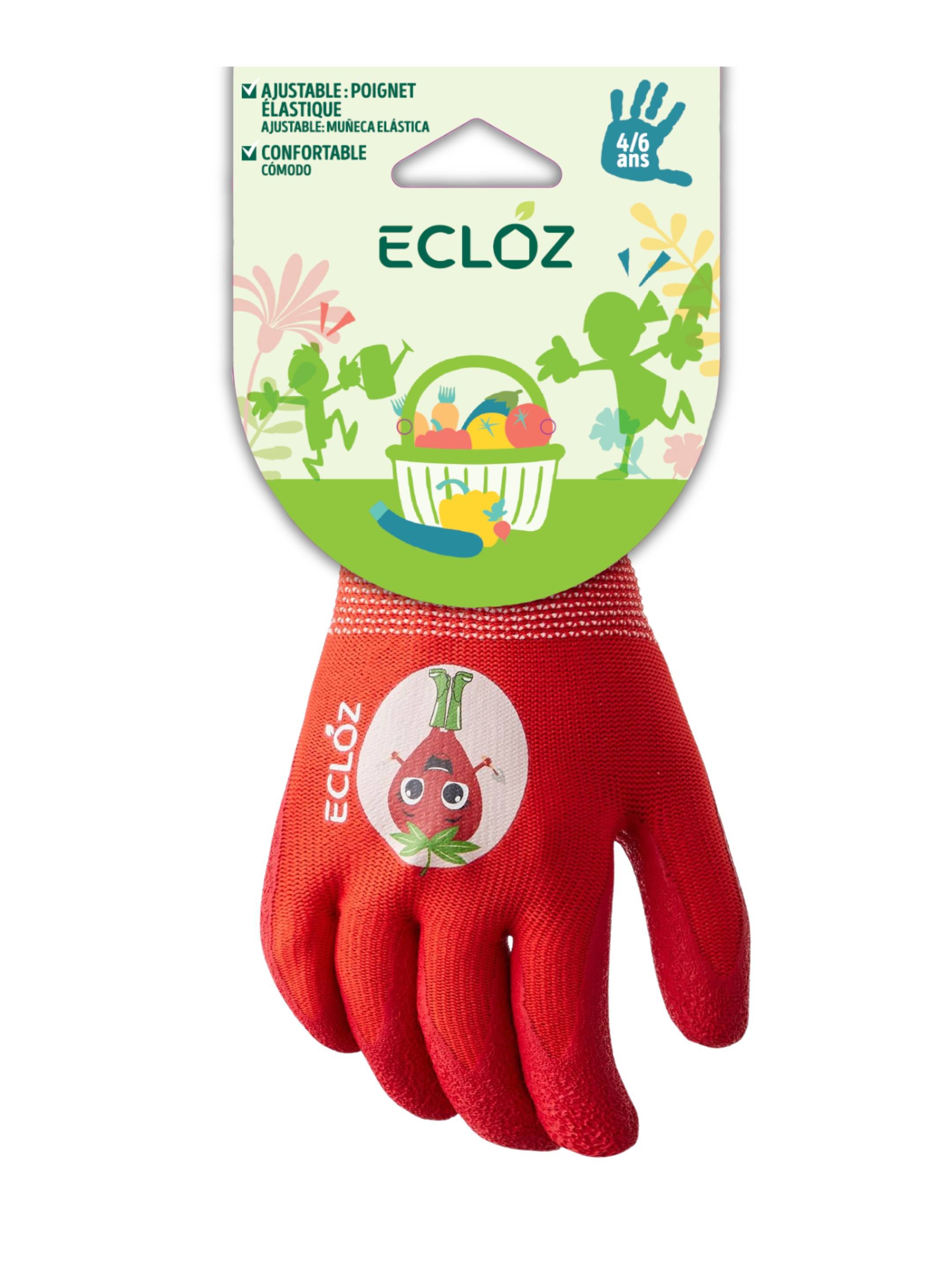 Ecloz - Gant enfant Thérèse rouge taille 7/8 ans - Ecloz