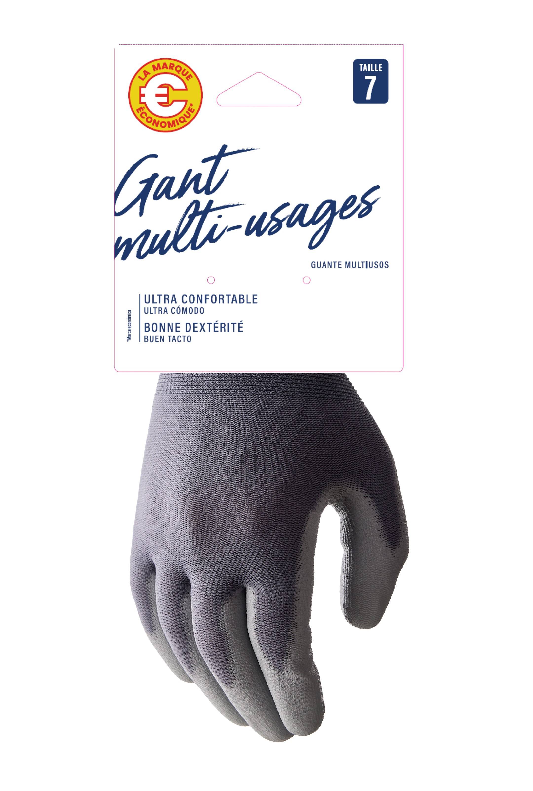 Marque Blanche et Economique - Guante multiusos gris talla 10 - MBE
