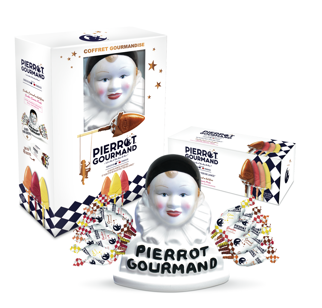Pierrot Gourmand - Coffret sucettes fruits et caramel x40 - Pierrot Gourmand - Imagen 1