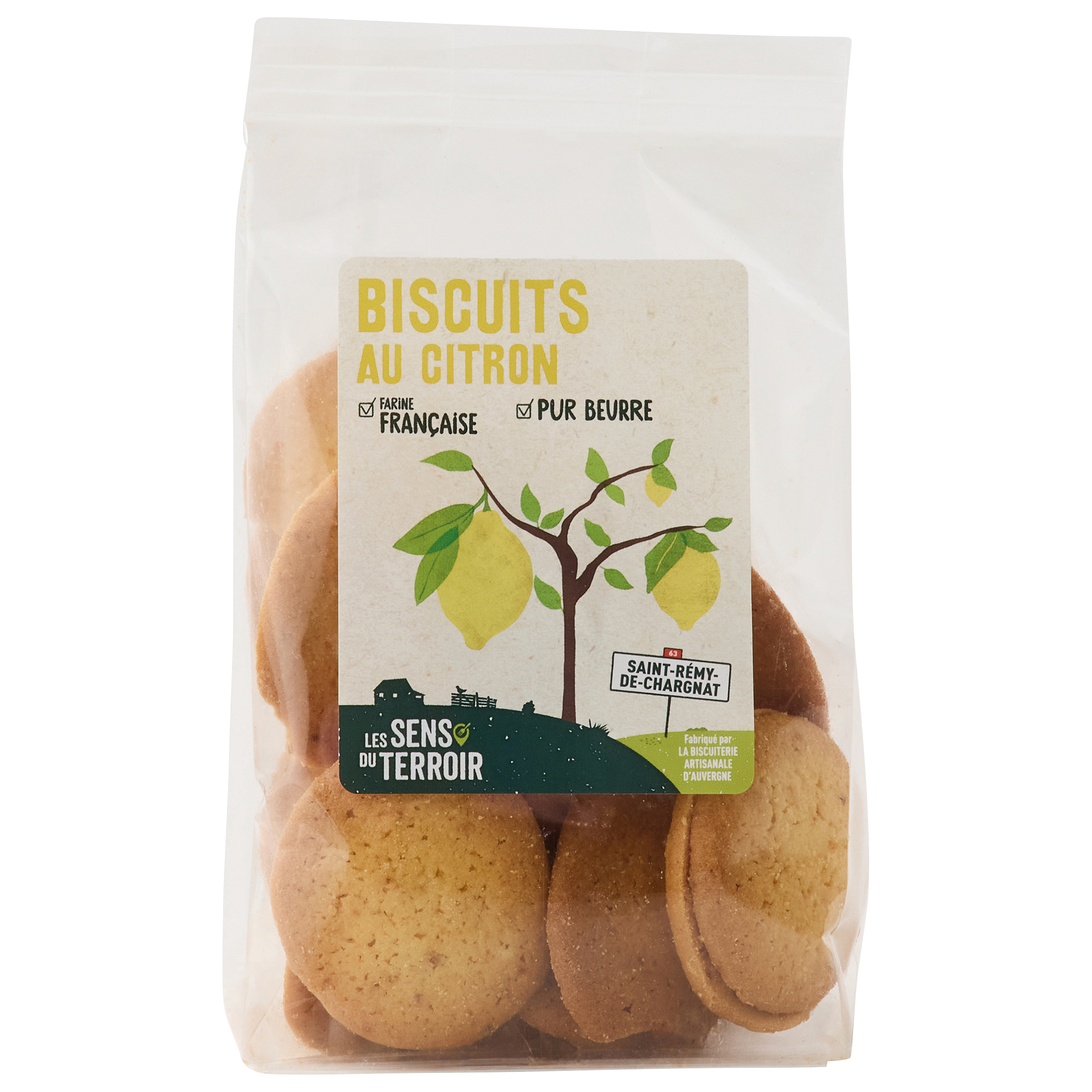 Les Sens du Terroir - Biscuits au citron 150 g  - Les Sens du Terroir