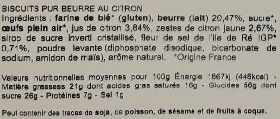 Les Sens du Terroir - Biscuits au citron 150 g  - Les Sens du Terroir - Image 2