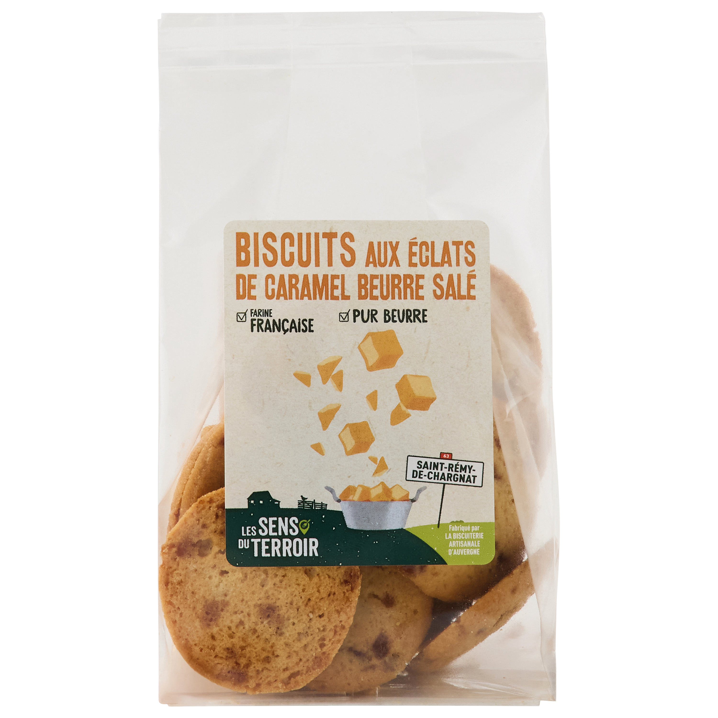 Les Sens du Terroir - Biscuits aux éclats de caramel beurre salé 150 g  - Les Sens du Terroir