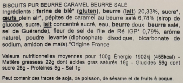 Les Sens du Terroir - Biscuits aux éclats de caramel beurre salé 150 g  - Les Sens du Terroir - Image 2