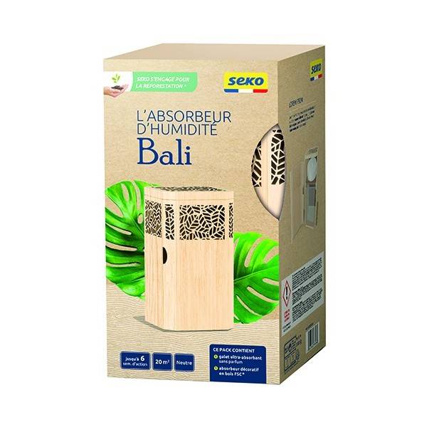 Seko - Absorbeur en bois Bali + 1 recharge neutre 450gr - Seko - Imagen 1