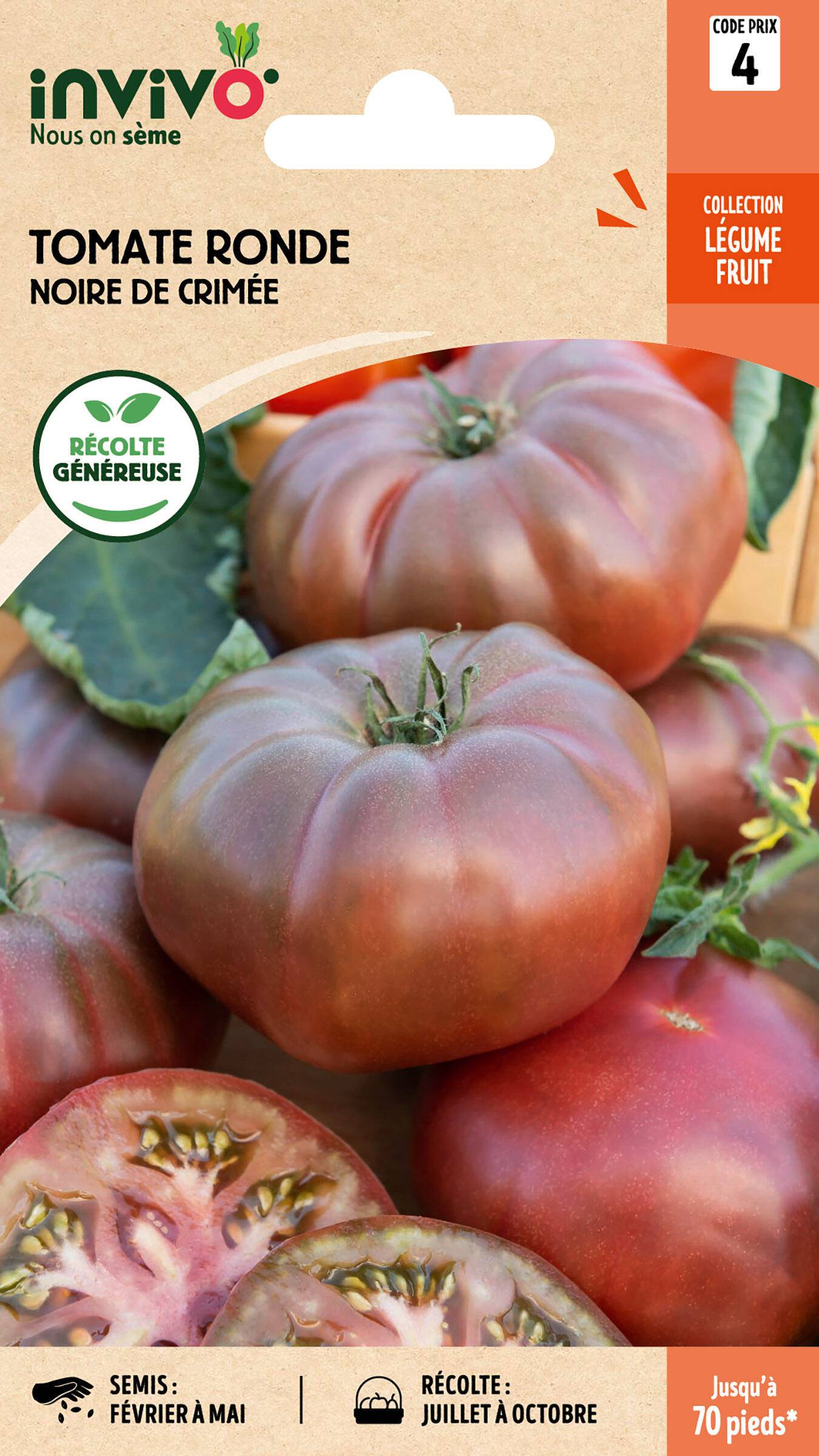 Invivo Nous On Sème - Tomate Ronde Noire de Crimée sachet de 0,4g - Série 4 - INVIVO Nous on sème - Image 1
