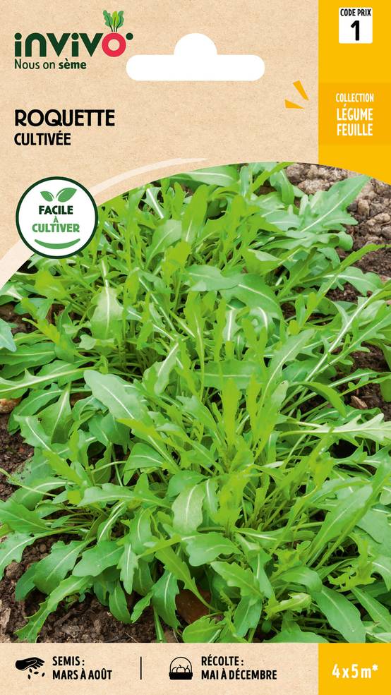 Invivo Nous On Sème - Roquette Cultivée sachet de 5g - Série 1 - INVIVO Nous on sème - Image 1