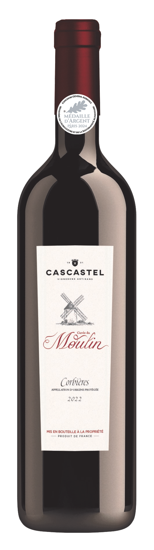 Vignerons De Cascastel - AOP Corbières Cuvée du Moulin rouge 75 cl - Cascastel - Image 2