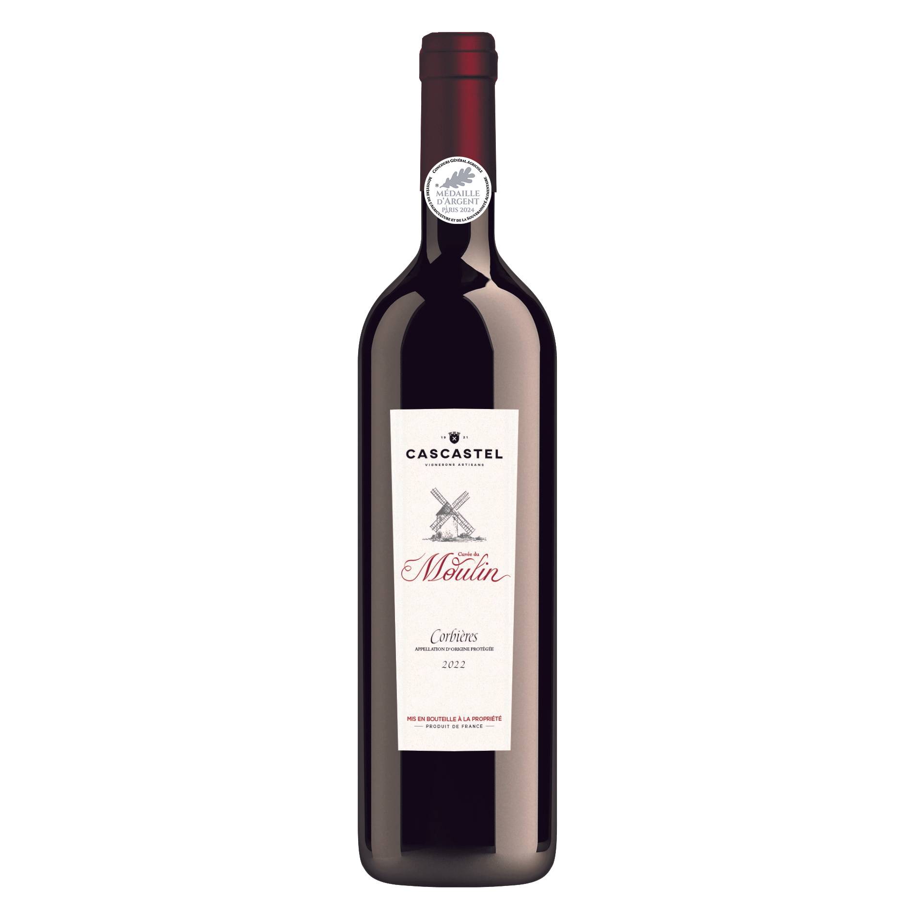 Vignerons De Cascastel - AOP Corbières Cuvée du Moulin rouge 75 cl - Cascastel - Image 1