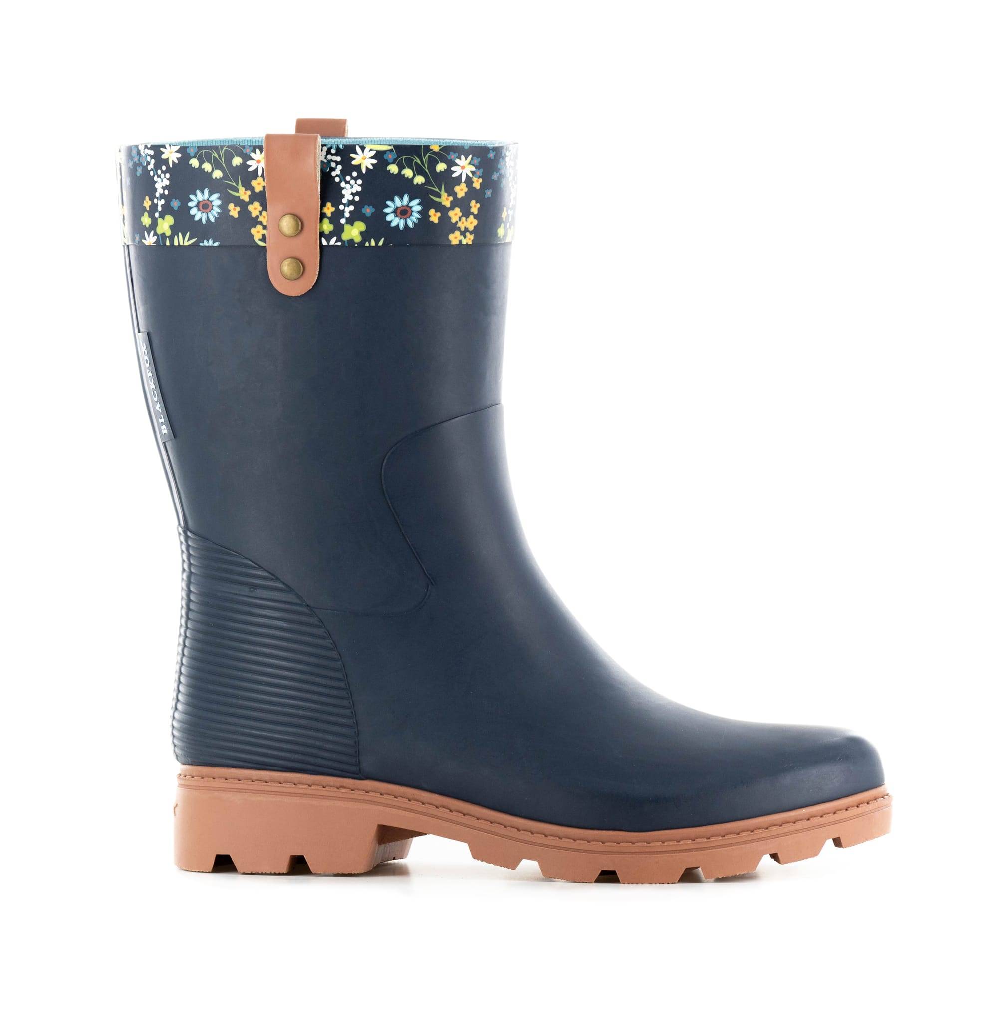 Blackfox - Demi botte en caoutchouc naturel fantaisie marine 39 Adelia - BLACKFOX