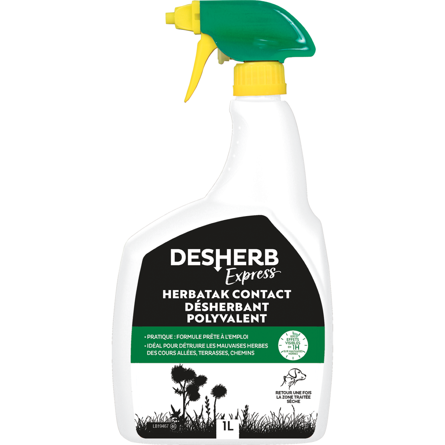 NONAME - Herbicida listo para usar polivalente para patios, caminos, senderos y terraza spray 1L
