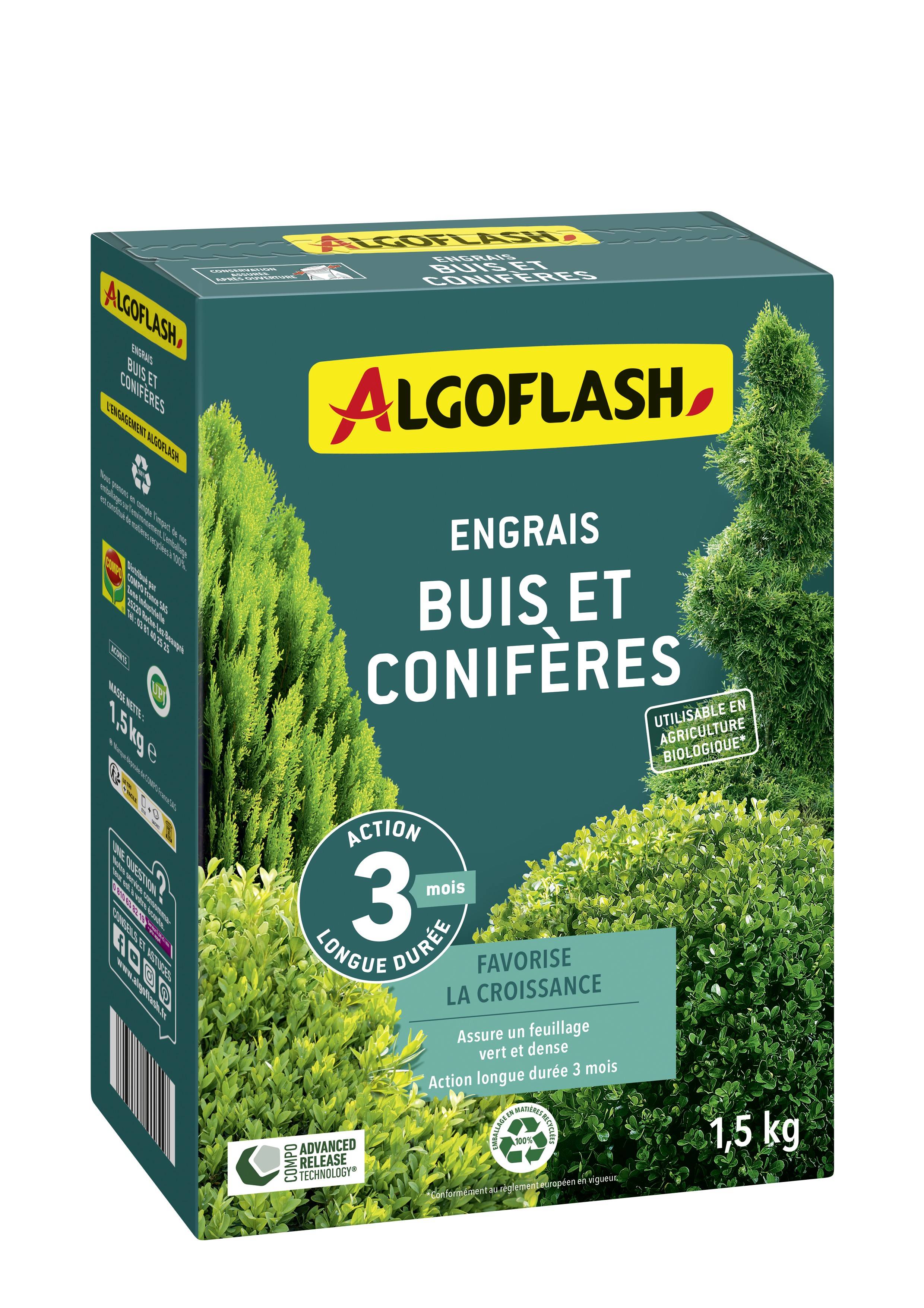 Algoflash - Engrais Buis et Conifères UAB 1,5 kg - Algoflash