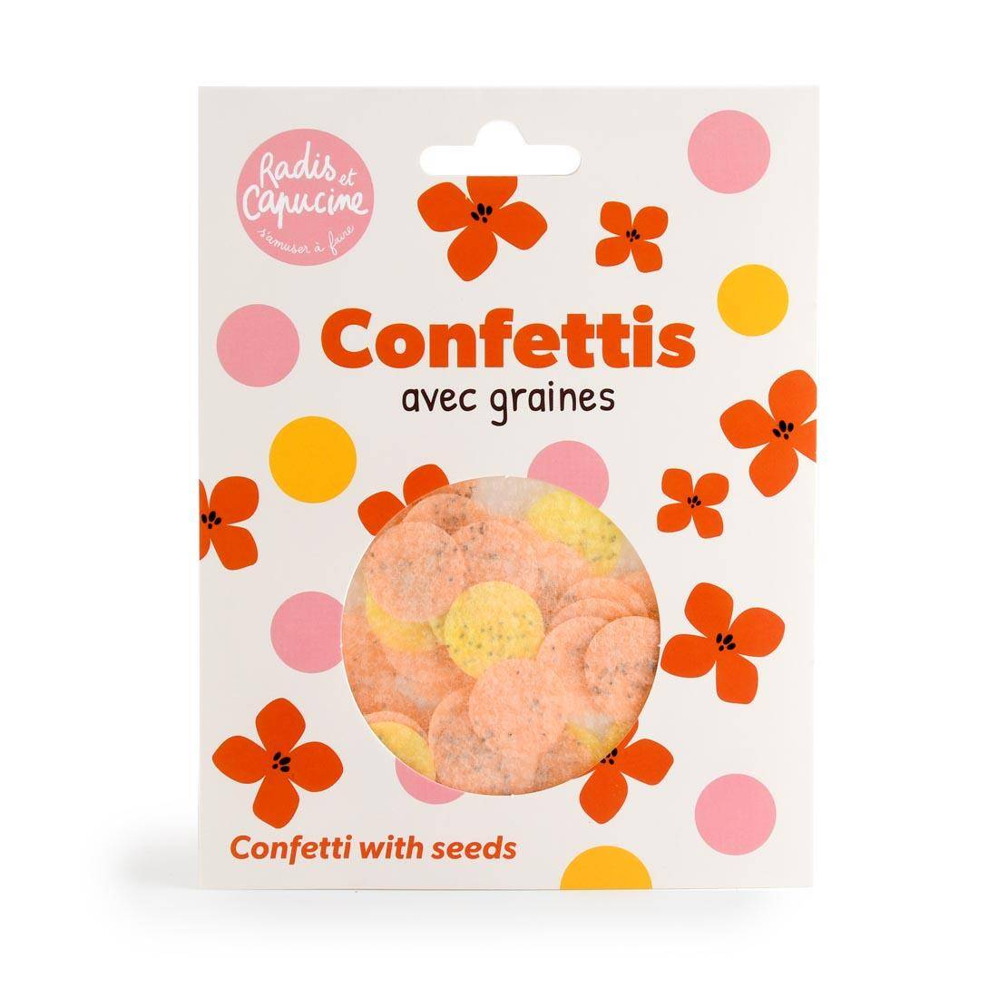 Radis et Capucine - Confettis à faire pousser avec graines de fleurs Radis et Capucine - Image 1